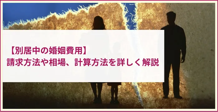 【別居中の婚姻費用】請求方法や相場、計算方法を詳しく解説