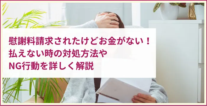 慰謝料請求された お金がない